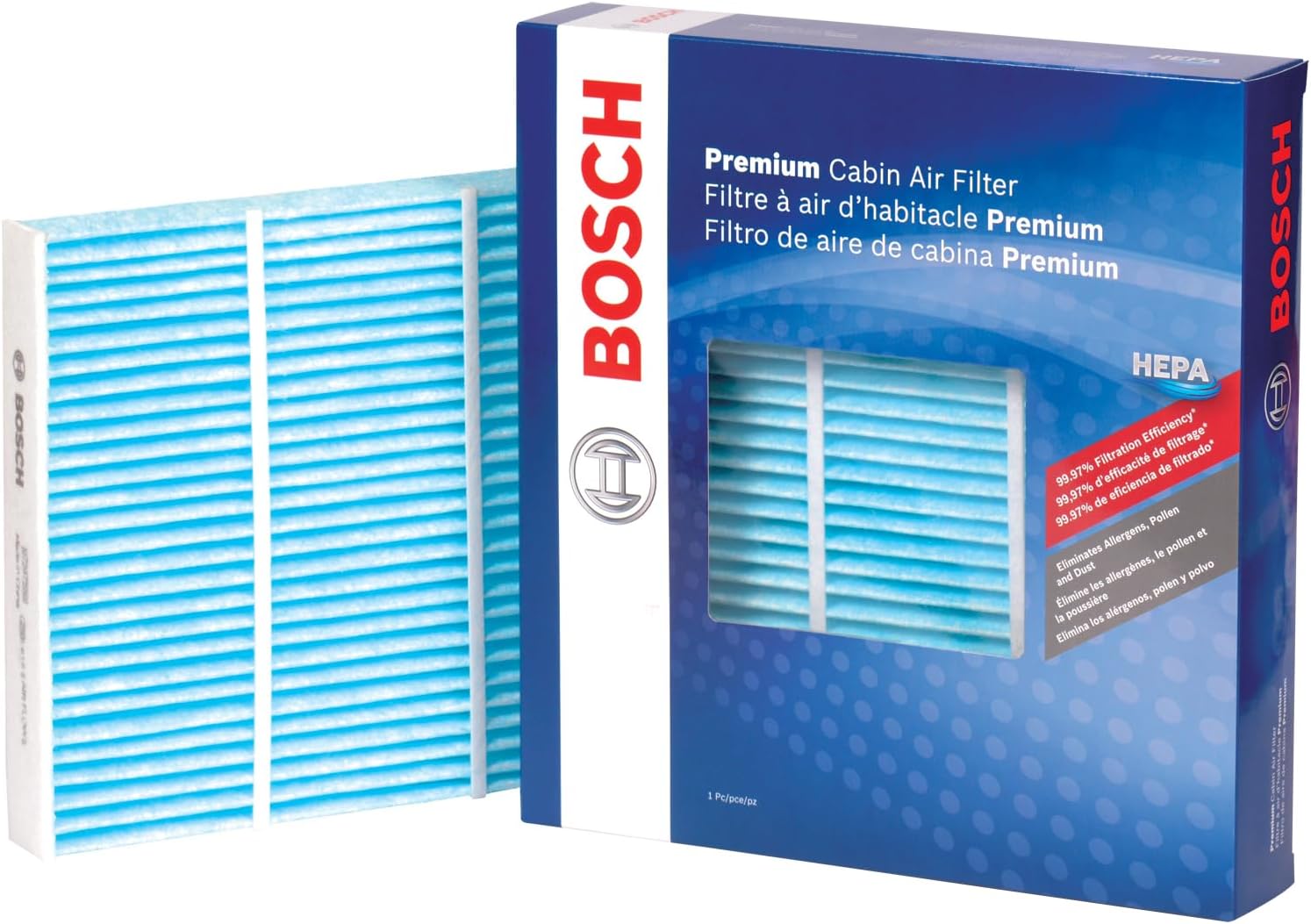 6055C HEPA Cabin Air Filter - Compatible with Select Lexus ES, GS, GX, IS, LS, RX; Subaru Legacy, Outback; Toyota 4Runner, Camry, Corolla, Highlander, Prius, RAV4, Sequoia, Sienna, Tundra + More 9.7" x 9.3" x 1.8"