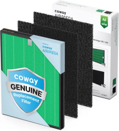 Airmega 150 Air Purifier Replacement Filter Set, Green True HEPA and Active Carbon Filter, AP-1019C-FP