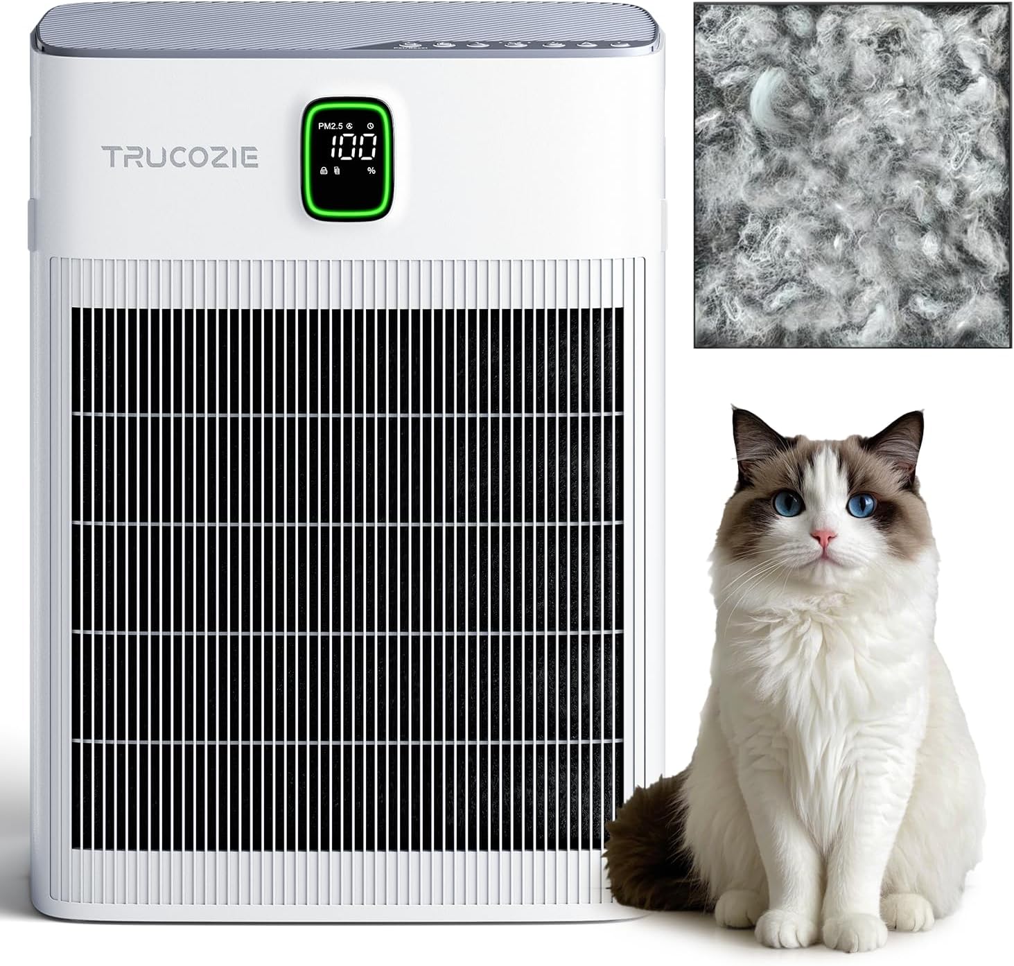 T554 Air Purifier for Home Up to 2000 Ft² in 1 Hr with Washable Pre-Filter, Air Purifier for Home Pets with PM 2.5 Air Quality Display, Sleep Mode for Allergies, Dust, Smoke, White