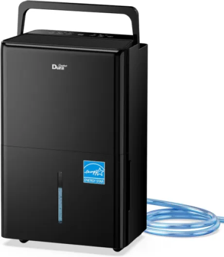50 Pint Dehumidifier, Built-in Pump, 4500 Sq Ft Coverage, Energy Star, Black