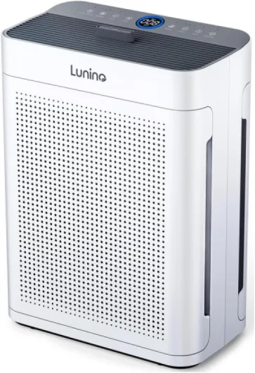 Air Purifiers for Home Large Room up to 3000sq.ft, LUNINO HEPA Double-Sided Air Purifier with Washable Filter, PM 2.5 Display Air Quality Sensors, Air Cleaner for Pets Hair, Odor, Dust, Smoke, Pollen Grey