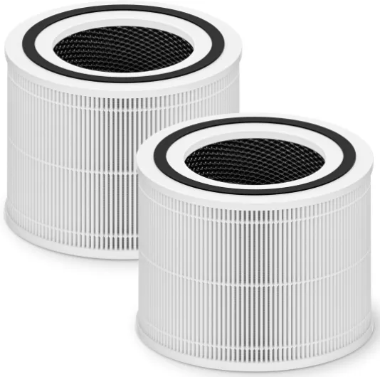 Core 300 Replacement Filter for LEVOIT Core 300 Core 300-P Core 300S Vortex Air Air Purifier, 3-in-1 H13 Grade True HEPA High-Efficiency Activated Carbon, Core 300-RF, 2 Pack, White White - Air Purifier Filter 2