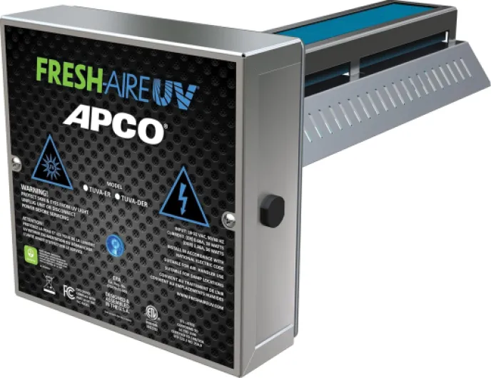 APCO Carbon Cell Matrix HVAC UV Air Purifier with Power Cord, Includes 1-Year UVC Lamp (18-32 VAC Series) # TUV-APCO-ER Single Lamp Standard Duct