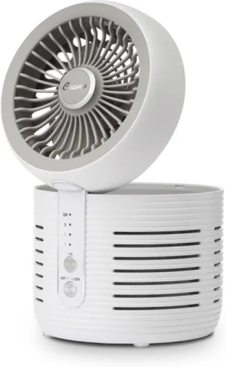 2-in-1 Air Purifier and Desk Fan Combo - Ideal for Office, Night Stand, Dorm, or Small Bedroom - HEPA Filter Standard