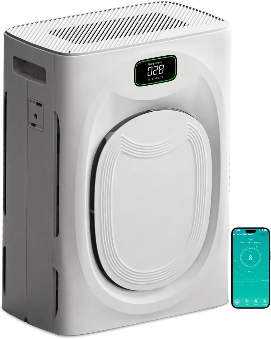 Air Purifiers for Home Large Room up to 2500sq.ft, Air Purifier for Home Pets with 4 Washable Pre-Filters, H13 Filter Air Purifiers for Bedroom, App Control Air Cleaner with PM2.5 Display