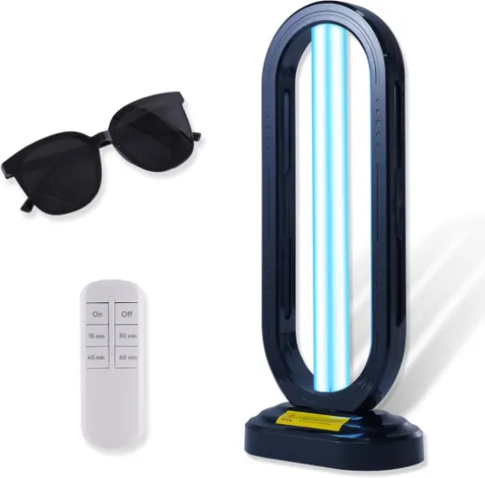 UV Light Sanitizer with Ozone,UVC Lamp with Remote Control,Ultraviolet Light Sanitizer for Whole Home,Room & Kitchen,15/30/45/60 Minutes Timer