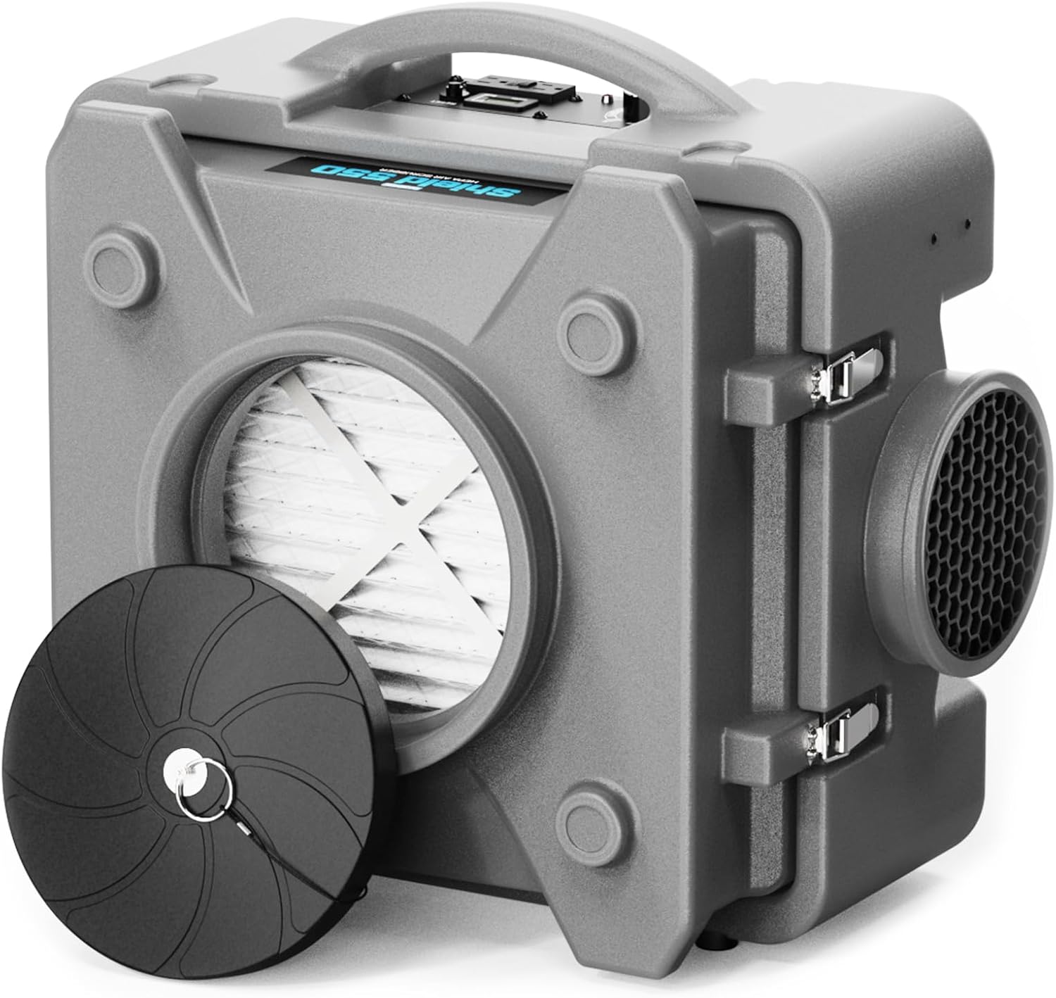 Shield-550 Negative Machine Airbourne Cleaner HEPA Scrubber Water Damage Restoration Equipment Air Purifier, Air Scrubbers Grey 550 air scrubbers Grey