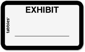 58092 Legal Exhibit Labels,"Exhibit",1-5/8-Inch x1-Inch, 252/PK,White