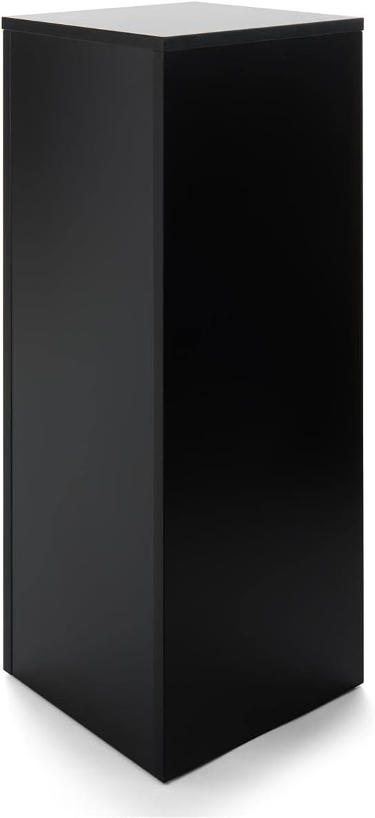 , Portable Gallery Pedestal, Laminated Particle Board, Melamine Construction – Black Finish (WDCUBEBLK3) Black 36”H