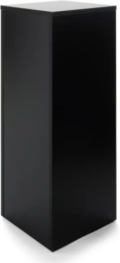 , Portable Gallery Pedestal, Laminated Particle Board, Melamine Construction – Black Finish (WDCUBEBLK3) Black 36”H