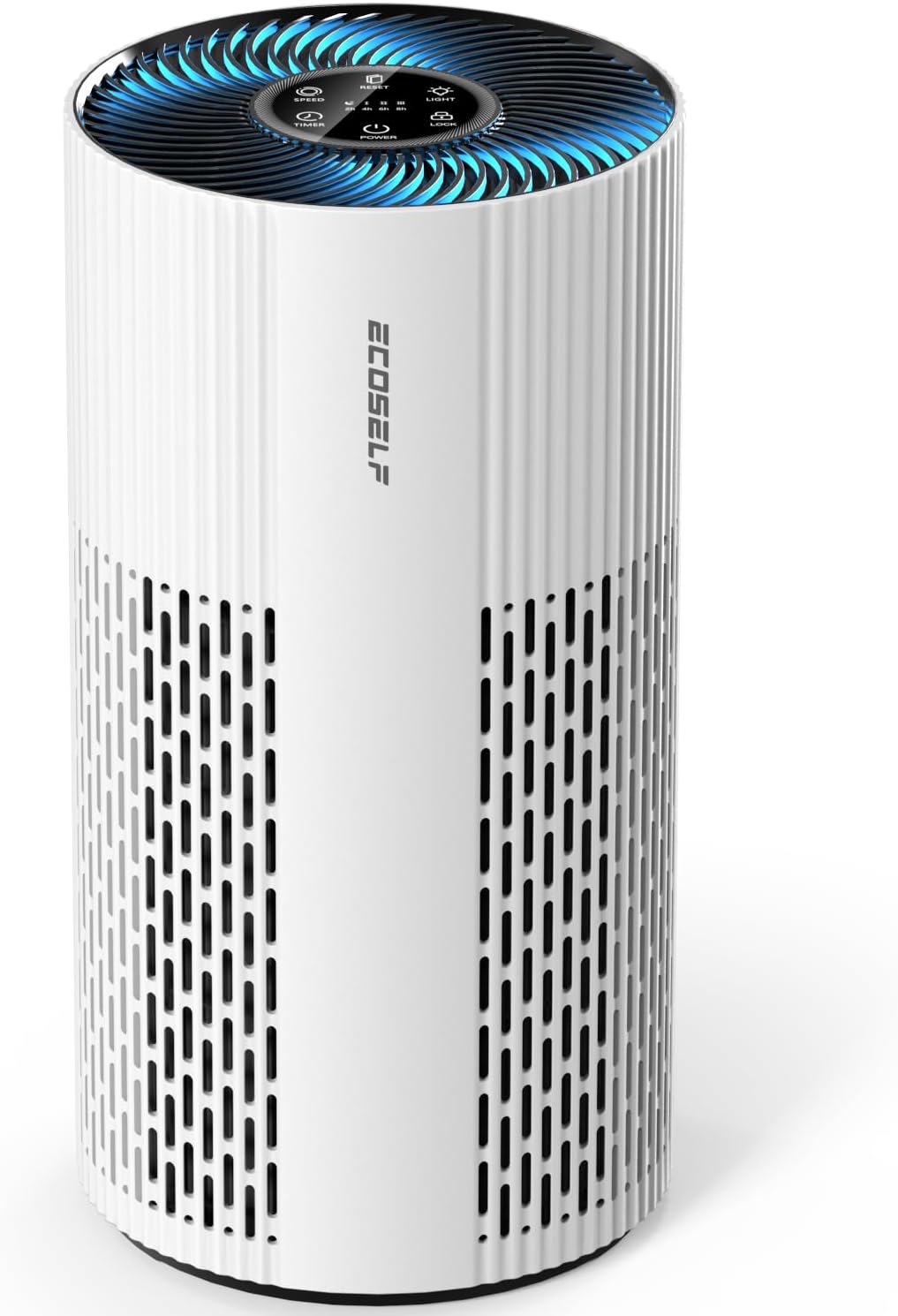 Air Purifiers for Home Large Room Cover Up to 1500 Ft² with True HEPA Filter, 20dB Sleep Mode, 360° Air Intake & Outlet, Air Cleaner for Bedroom Pets, 7 Color Light, HAP604, Bright White