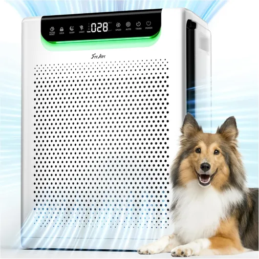 Air Purifiers for Home Large Room, Cover Up to 2600 Ft² with Washable Filters, Powerful Turbo Mode, PM2.5 Air Quality Display, 22dB Sleep Mode, Air Cleaner for Pets Hair, Smoke, Odors, HAP607, White Bright White
