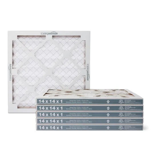 Merv 5 AC Furnace Air Filter 14x14x1 inches, Pack of 6 (Actual size: 13.75" x 13.75" x 0.75") 14x14x1 Merv 5