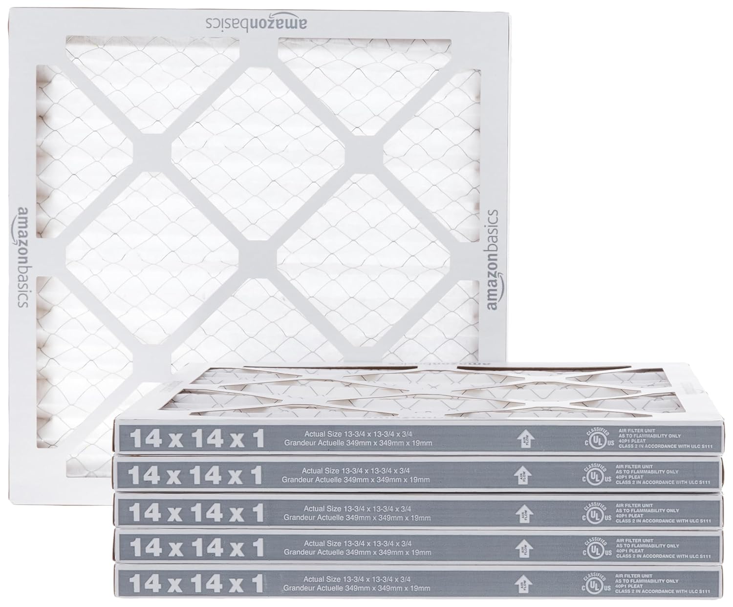 14x14x1 Air Filter 6 Pack, MERV 8 AC Furnace Filters (Actual Size: 13.75" x 13.75" x 0.75") 14x14x1 Merv 8