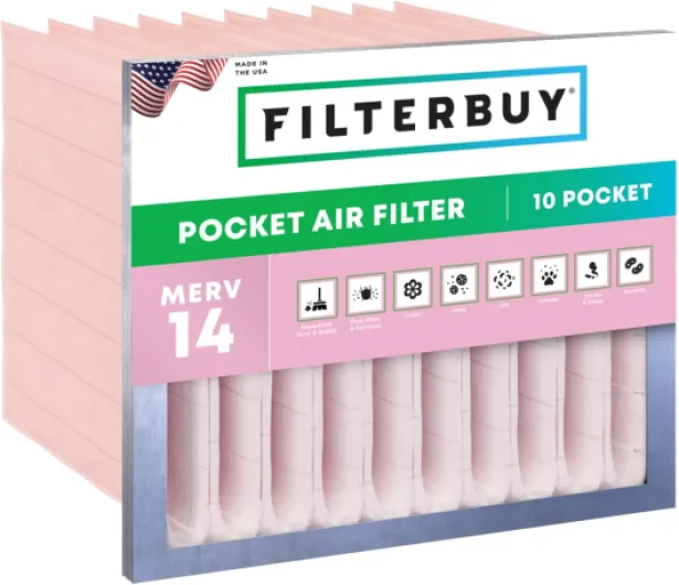 20x24x12 10-Pocket Air Filter MERV 14 HVAC Replacement (1-Pack)