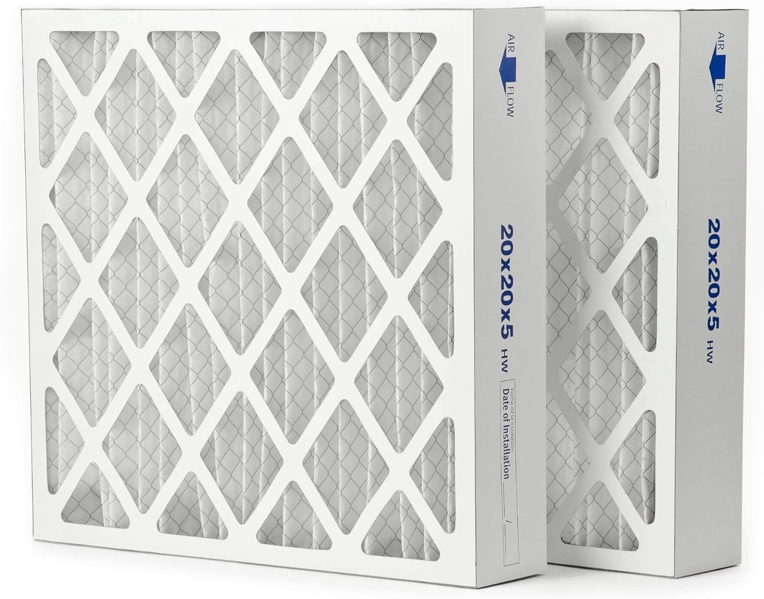 Compatible Replacement for Honeywell 20x20x5 Air Filter MERV 8 FC100A1011 Pleated AC Furnace Air Conditioner Filters Actual Size: 19.75 x 19.875 x 4.375, 2-Pack