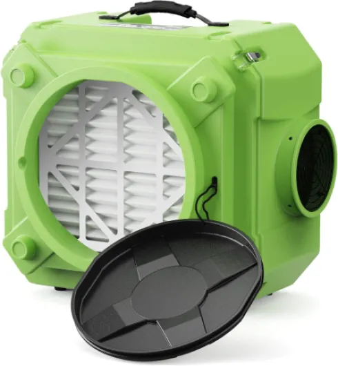 Air Scrubber with 3 Stage Filtration, Stackable Negative Air Machine for Industrial and Commercial Use, Heavy Duty Air Cleaner with MERV-10 Filter, HEPA/Activated carbon Filter, Green HEPA 550 Green
