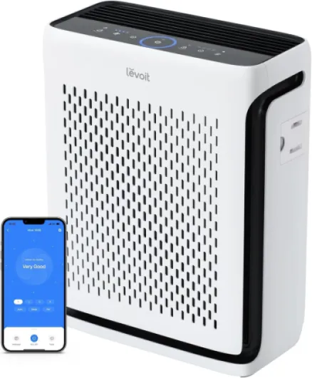 Air Purifier for Home Large Room Up to 1073Ft² with Air Quality Monitor, AHAM VERIFIDE, Smart WiFi, Washable Pre-Filter, HEPA Sleep Mode for Pets, Allergies, Dust, Pollen, Vital 100S-P, White White Air Purifier