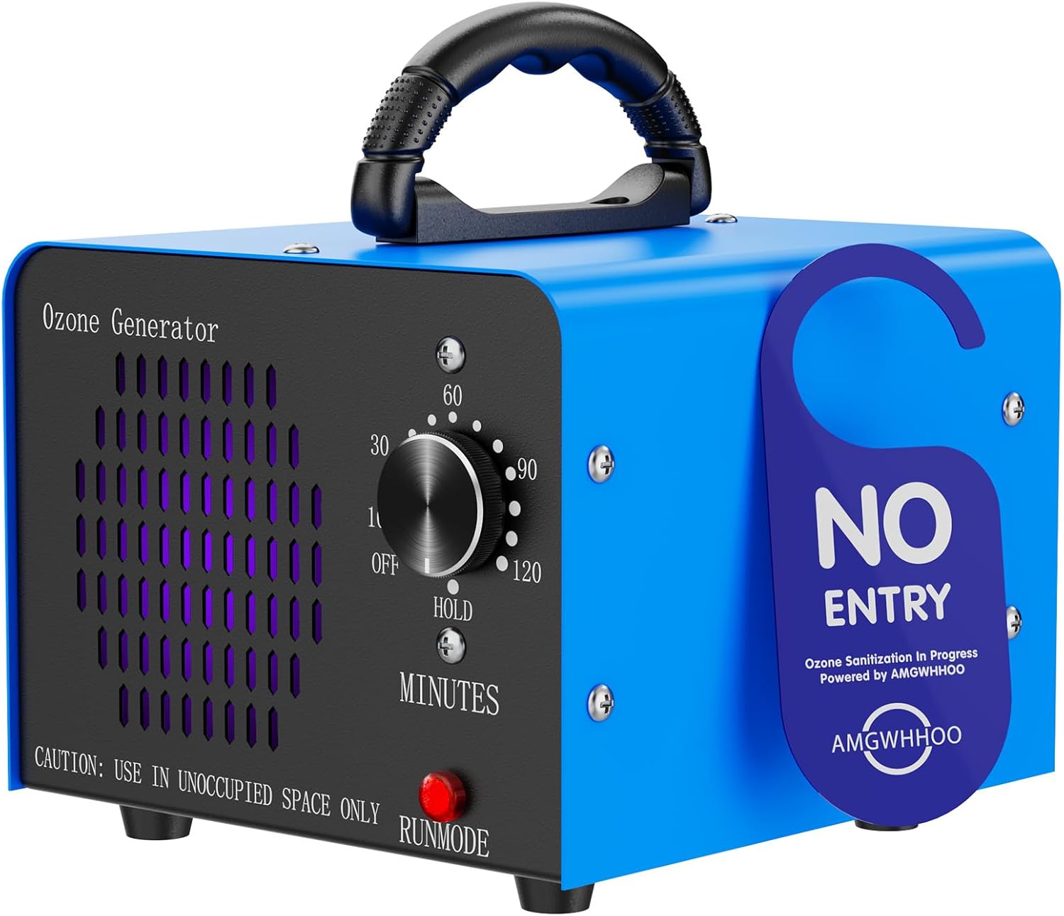 Ozone Generator Machine 80,000mg/h, High Capacity Ozone Odor Eliminator Removal Air Purifier for Home Car Pet & Basement Odor, Suitable for Spaces up to 7,000 Square Feet, Blue 100,000mg/h - Blue