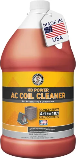 AC Coil Cleaner for All Condensers & Evaporators - No Rinse Evaporator Coil Cleaner - 4:1 to 10:1 Dilution Ratio - 1 Gallon 128 Fl Oz (Pack of 1)