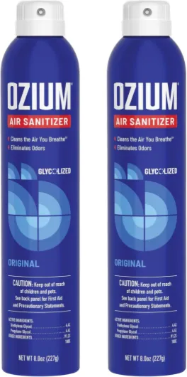 8 Oz - Air Sanitizer & Odor Eliminator for Homes, Cars, Offices and More, Original Scent, Pack of 2 Original 8 Ounce (Pack of 2)