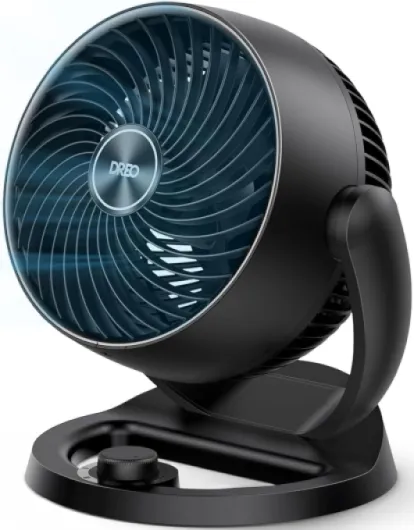 Fan for Bedroom, 12 Inches, 70ft Powerful Airflow, 28db Quiet Table Air Circulator Fans for Whole Room, 120° Adjustable Tilt, 3 Speeds, Desktop Fan for Home, Office, Kitchen Black