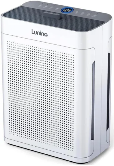Air Purifiers for Home Large Room up to 3000sq.ft, LUNINO HEPA Double-Sided Air Purifier with Washable Filter, PM 2.5 Display Air Quality Sensors, Air Cleaner for Pets Hair, Odor, Dust, Smoke, Pollen Grey