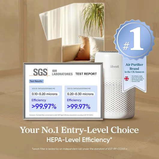 Air Purifier for Bedroom Home, Quiet HEPA Filter Cleaner with Fragrance Sponge & 3 Speed for Better Sleep, Air Frenshener, Allergies, Dust, Pet Dander, Odour, Smoke, Office, Desktop, Core Mini