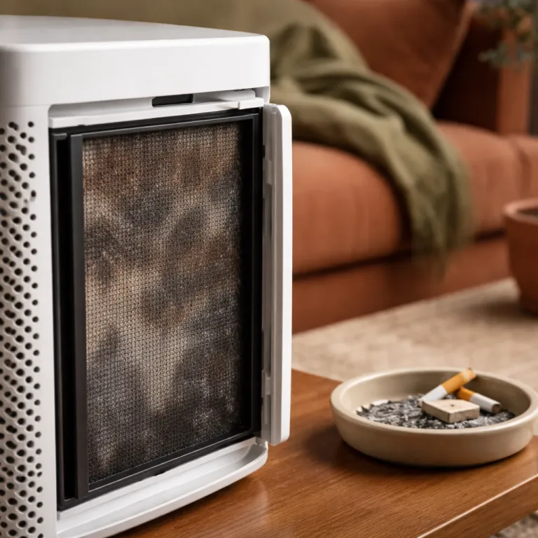 How an air purifier tackles cigarette smell in real homes