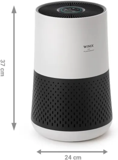 Compact Air Purifier for Bedroom Home, CADR 250 m³/h, 50m², HEPA & Carbon Filter removes Allergies, Pollen, Dust, Smoke, Air Cleaner with Air Quality Sensor, Sleep Mode