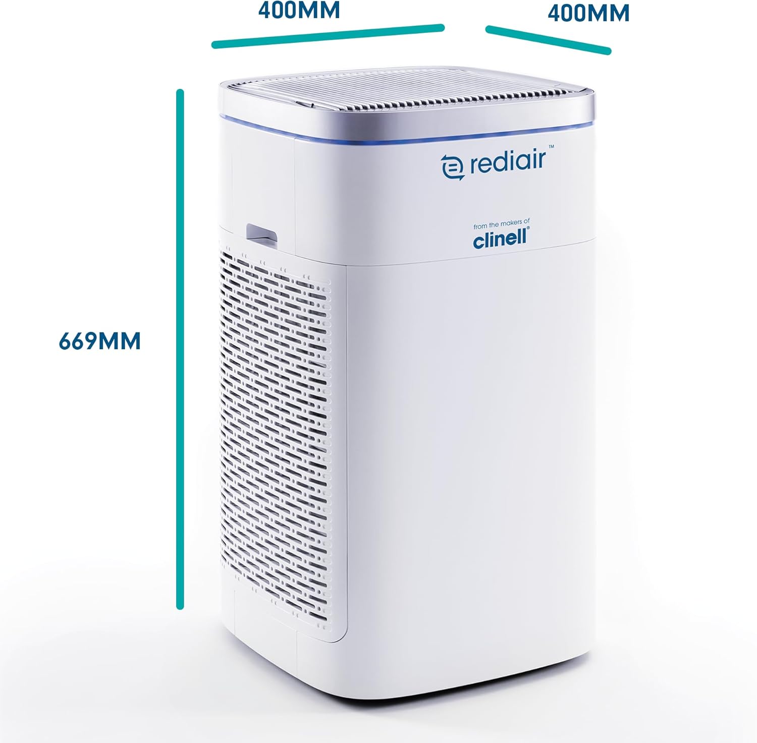 Rediair Air Purifier Unit Medical Grade - Portable Dual HEPA14 Air Filter to Clean Air and Protect from The Risk of Infection by Airborne Transmission, White